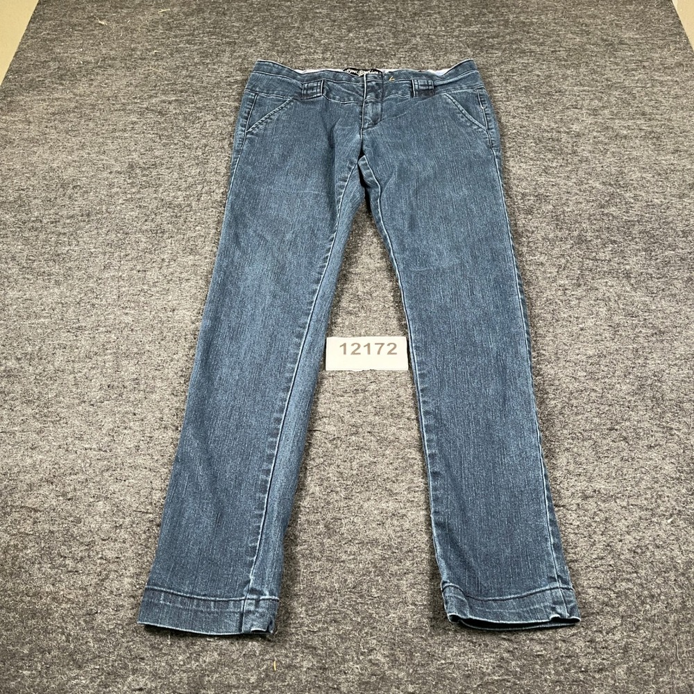 Boom Boom Jeans Womens 11 Blue Denim Dark Wash Cotton Stretch Straight Leg
